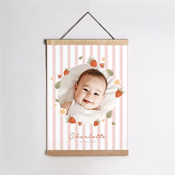 Geburtsposter Fruchtige Erdbeeren