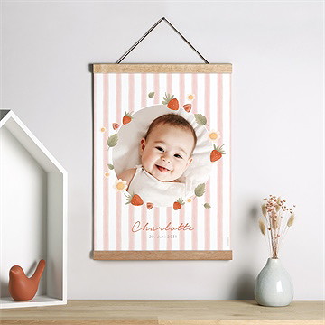 Geburtsposter Fruchtige Erdbeeren - vue 2