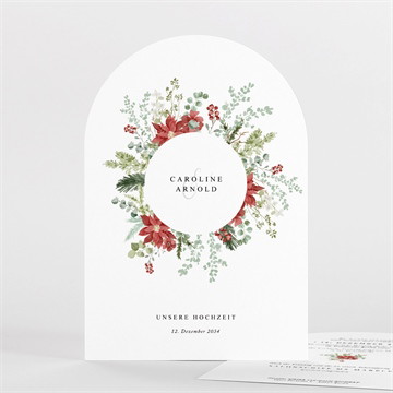 Hochzeitseinladung blumen im winter