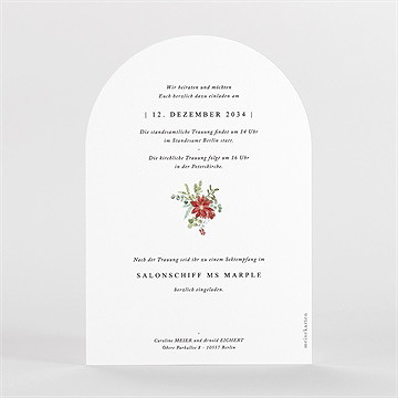 Hochzeitseinladung blumen im winter - vue 2