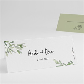 Tischkarte Hochzeit olivenbaum