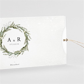 Hochzeitseinladung winterkrone - etui