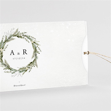 Hochzeitseinladung winterkrone - etui