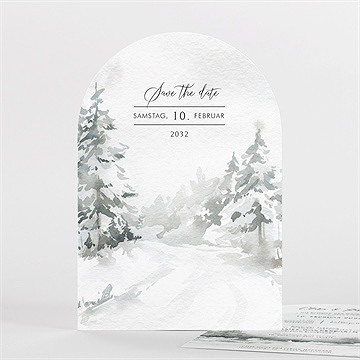 Hochzeitseinladung hochzeit im schnee