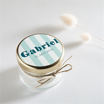 Sticker Geburt blau gestreift - vue 2