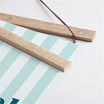 Geburtsposter Blau Gestreift - vue 4