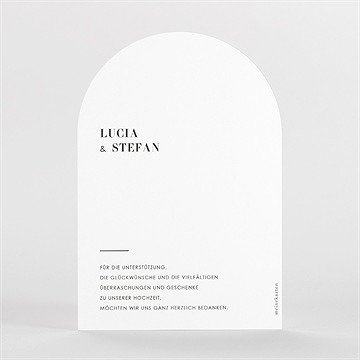Dankeskarte Hochzeit klassisch schön - vue 2