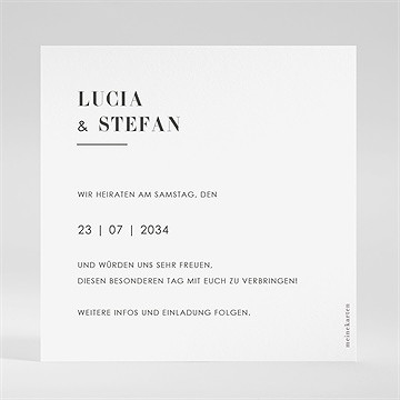 Save The Date Karte Klassisch Schön - vue 2