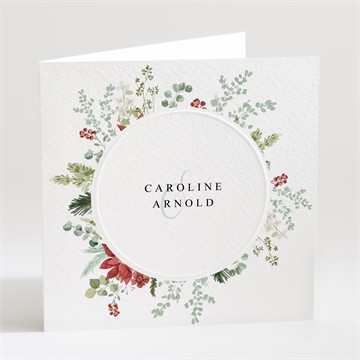 Hochzeitseinladung blumen im winter