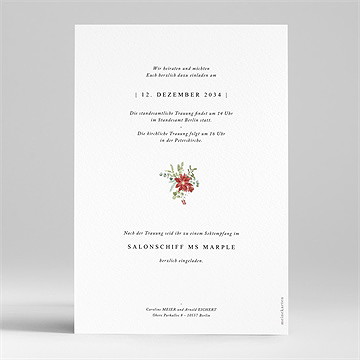 Hochzeitseinladung blumen im winter - vue 2