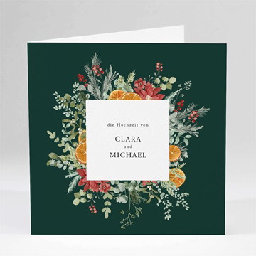 Hochzeitseinladung dunkle blumenwelt