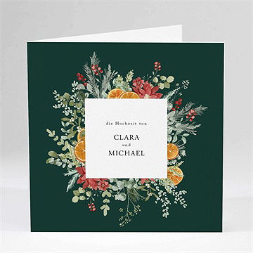 Hochzeitseinladung dunkle blumenwelt