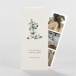 Dankeskarte Hochzeit wintermärchen