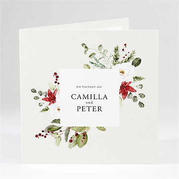 Hochzeitseinladung winterlich romantisch