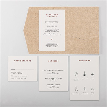 Hochzeitseinladung es lebe die liebe - allinone - vue 5