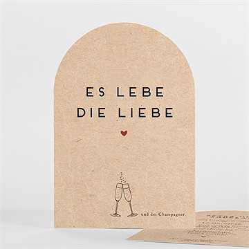 Hochzeitseinladung es lebe die liebe