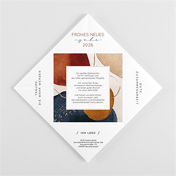 Weihnachtskarte kunstvoll - origami - vue 3