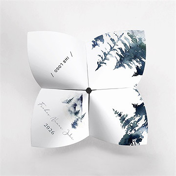 Weihnachtskarte berglandschaft - origami - vue 2