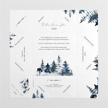 Weihnachtskarte berglandschaft - origami - vue 4