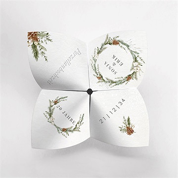 Einladung Hochzeitsjubiläum Winterlich - Origami - vue 2