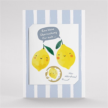 Geburtskarte kleine zitrone - duo