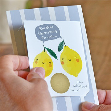 Geburtskarte kleine zitrone - duo - vue 2