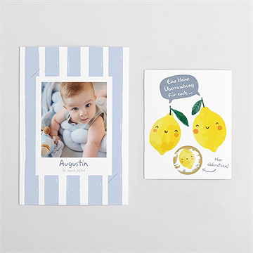 Geburtskarte kleine zitrone - duo - vue 4