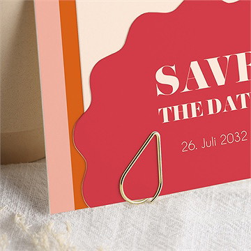 Hochzeitseinladung orange & fuchsia - vue 2