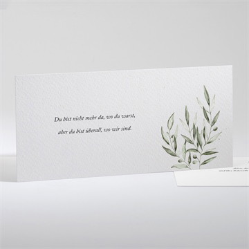 Trauerdanksagung ewiger olivenbaum - quer