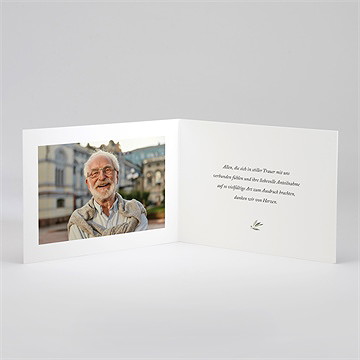 Trauerdanksagung Ewiger Olivenbaum - Klappkarte - vue 2