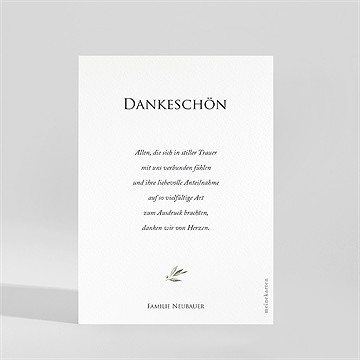 Trauerdanksagung Ewiger Olivenbaum - vue 2