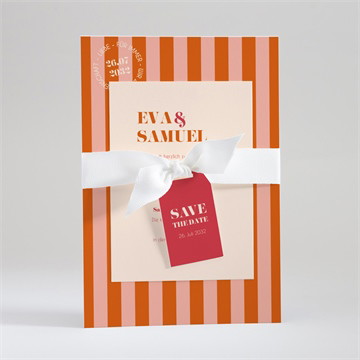 Hochzeitseinladung orange & fuchsia 2