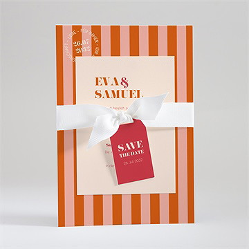 Hochzeitseinladung orange & fuchsia 2