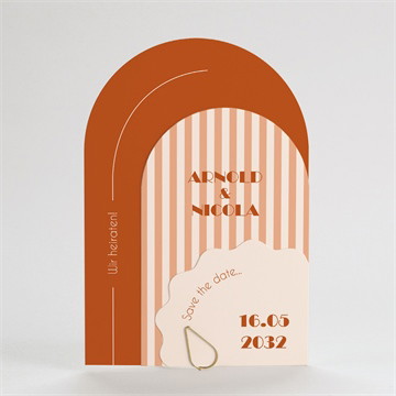 Hochzeitseinladung sommerliches terrakotta