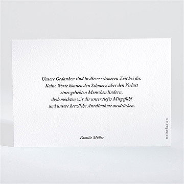 Beileidskarte Trauer Einfache Eleganz - vue 2