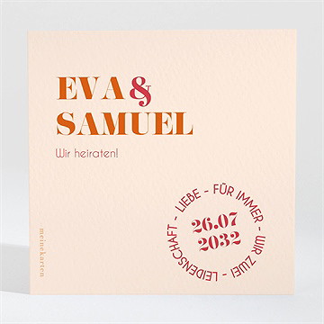 Save the Date Karte orange & fuchsia - vue 2