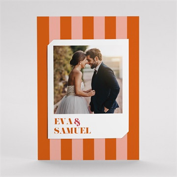 Dankeskarte Hochzeit Orange & fuchsia