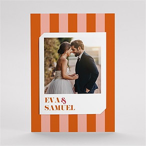 Dankeskarte Hochzeit orange & fuchsia