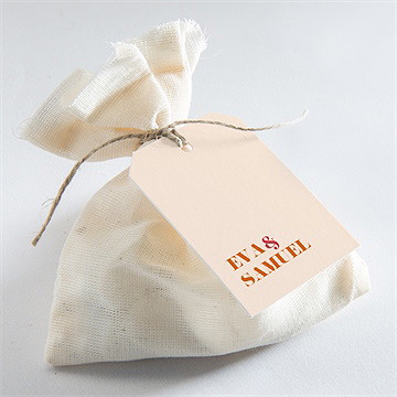 Geschenkanhänger Hochzeit orange & fuchsia - vue 2