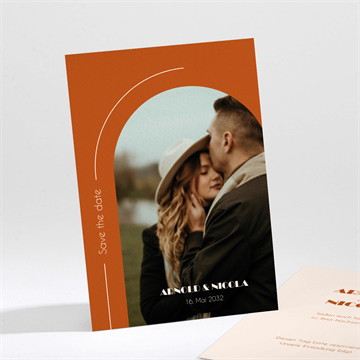 Save the Date Karte sommerliches terrakotta