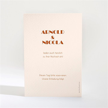 Save the Date Karte sommerliches terrakotta - vue 2