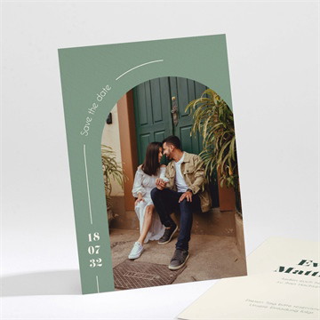 Save the Date Karte Salbeigrün