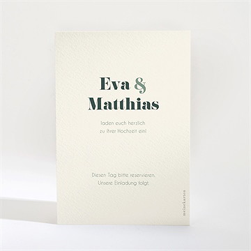 Save the Date Karte salbeigrün - vue 2