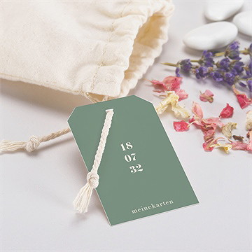 Geschenkbeutel Hochzeit salbeigrün - vue 2