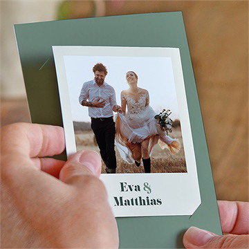 Dankeskarte Hochzeit salbeigrün - vue 2