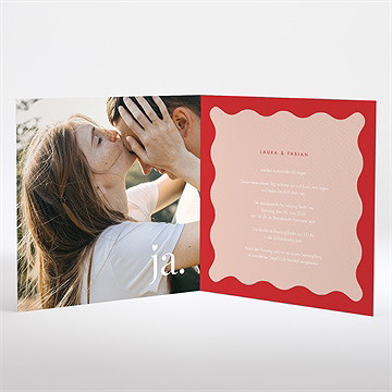 Hochzeitseinladung Rote Liebe - vue 2