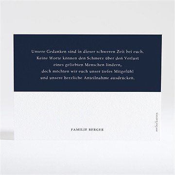 Beileidskarte Trauer Sein Schönstes Lachen - vue 4