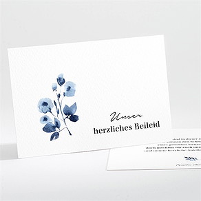 Beileidskarte Trauer vergiss mein nicht