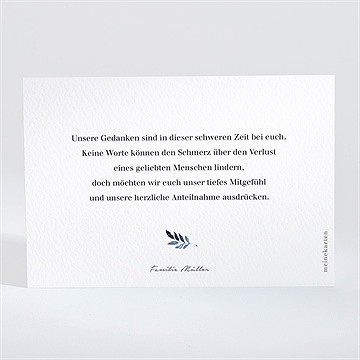 Beileidskarte Trauer Vergiss Mein Nicht - vue 2