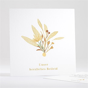Beileidskarte Trauer wilde blume